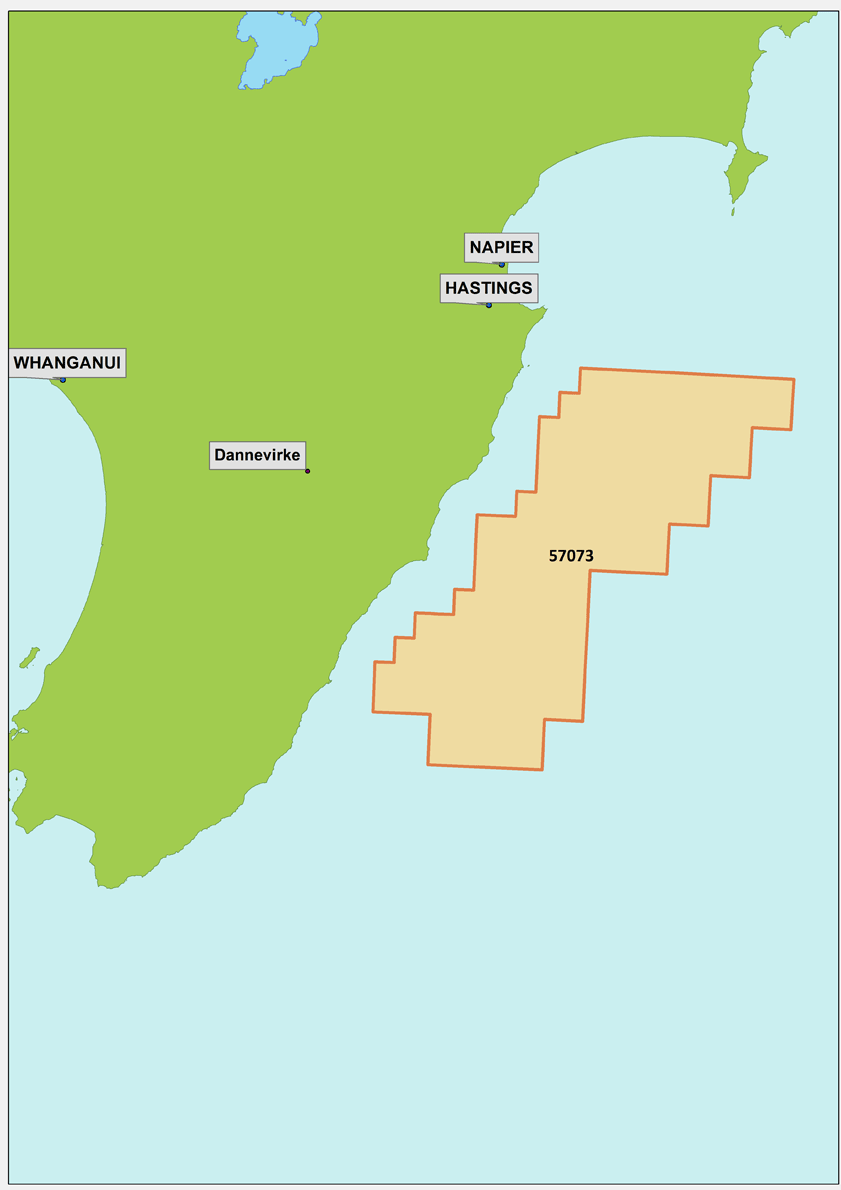 Map showing areas in New Zealand OMV have permits