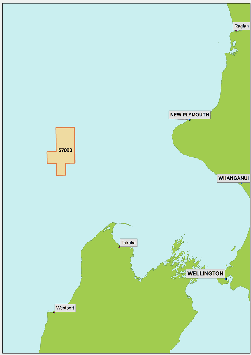 Map showing areas in New Zealand ONGC have permits